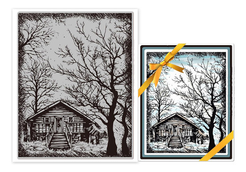 Sello De Madera Para Tarjeta Y Álbum De Fotos, 22x177cm 0