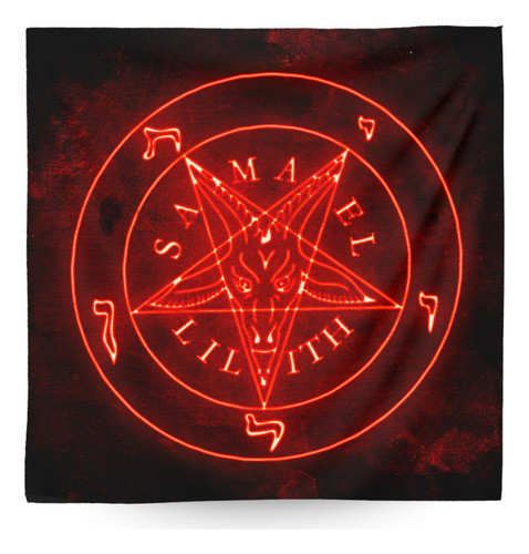 Toalha Samael Lilith Em Veludo 70x70 Cm Ritual Magia Altar 0