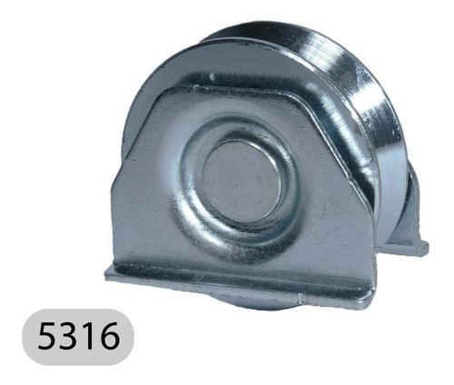 Rueda Acanalada De Acero De 60mm Para Portones V Con Soporte 0