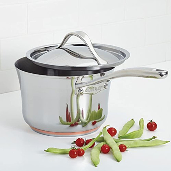 Anolon Nouvelle Cobre Acero Inoxidable 312quart Cazo Cubiert 1