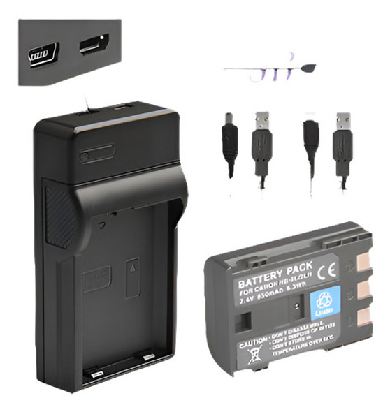 Nb - 2l Nb-2lh Batería + Cargador Para Canon Rebel Xt Xti Eo 0