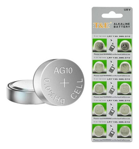 Pack 8 Bateria Alcalina G10 Lr1130 389 Cx189 1