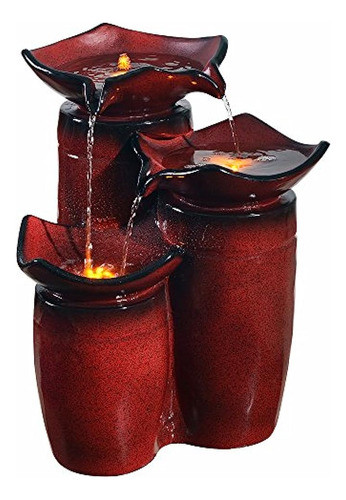 Fuente De Macetas Acristaladas De Agua Con Piso De 3 Niveles 0