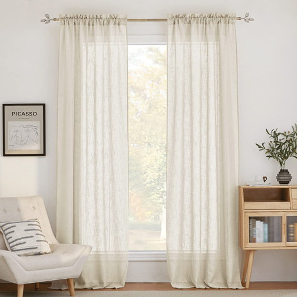 Ryb Home - Cortinas Semitraslucidas, Privacidad, Para Dormit 0