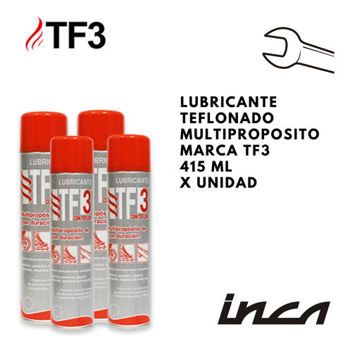 Lubricante Antioxidante Multiuso C/ Teflon 440cm3 X Unid Tf3 1