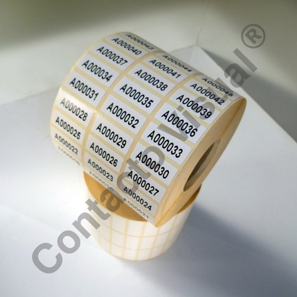 Etiquetas Autoadhesivas De 30x12 Mm Numeradas En Rollo 1