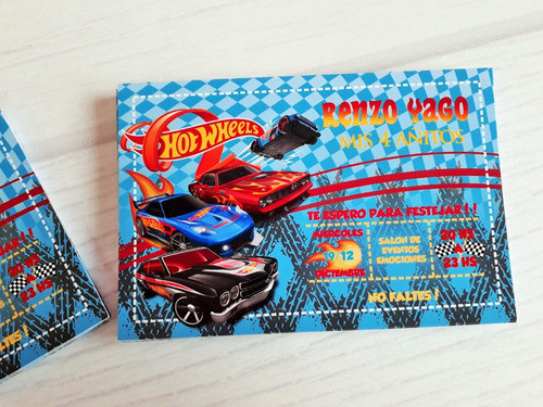 Invitaciones Personalizadas Hot Wheels 1