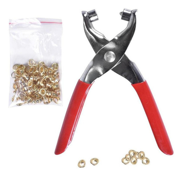 Alicate Para Ilhos Com 100 Ilhoses Ref. 6nt Eda 1