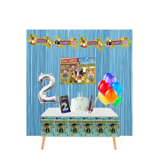 Kit Cumple En Casa Decoración - Cumple Virtual Granja Zenon 0