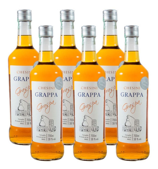 Destilado De Uva Grappa Envelhecida Chesini Caixa 6 0