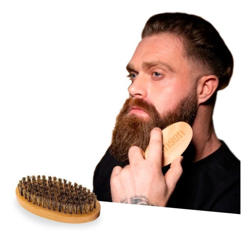 Cepillo Para Barba Premium Cerdas 100% Naturales Yensen 0