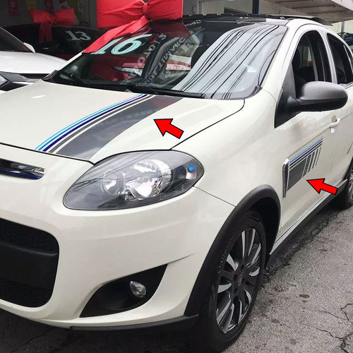 Faixa Blue Edition Fiat Palio Sporting  2015 Adesivo Grafite 1