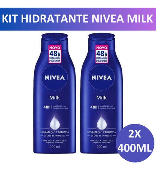 Kit Com 2x Loção Hidratante Nivea Body Milk - 400ml 0