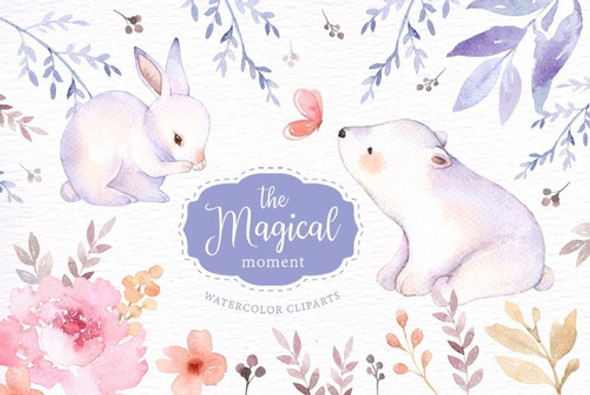 Cliparts Imagenes Png Conejo Oso Acuarelas Es20 0