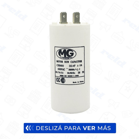 Capacitor De Marcha Aire Acondicionado Mg 25 Mf 450v 50/60hz 1