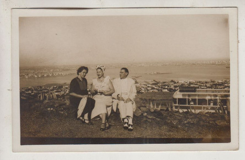 Antigua Postal Fotografia Desde La Cima Del Cerro Montevideo 0