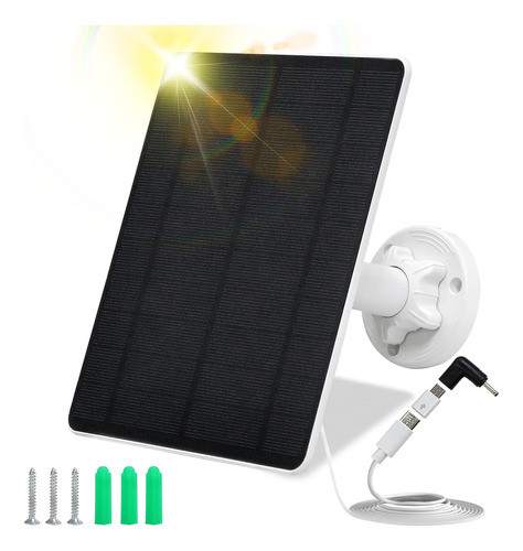 Panel Solar Para Camara De Seguridad Panel Solar Usb De 5 W 0