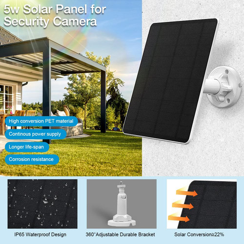 Panel Solar Para Camara De Seguridad Panel Solar Usb De 5 W 1
