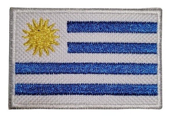 Parche Insignia Bordada Bandera Uruguay 6x4 Cm Pabellón 0 Parche Insignia Bordada Bandera Uruguay 6x4 Cm Pabellón 0