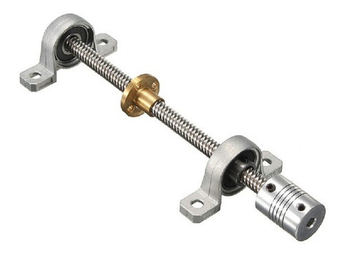 Kit Fuso Tr8 600mm Passo 8 + Kp08 + Acoplamento 5mm X 8mm 0