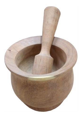 Mortero Ferpa Madera Con Masa Lustrado Chico 0