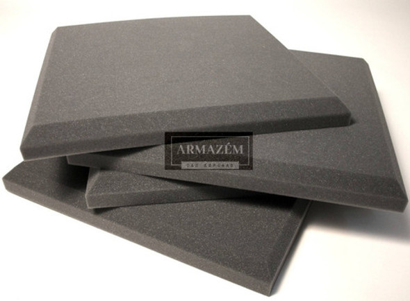 Espuma Acústica Kit C/ 02 Placas - 50cm X 50cm X 3,5cm- Lisa 0