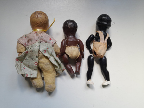 Lote Antiguas Muñecas De Pasta/plastico Mini Famil Y Otras 1