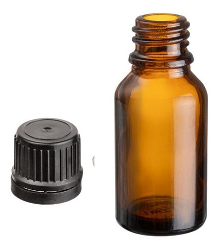 10 Frascos Colirio Europeo Ambar 15ml Tapa Negra 0
