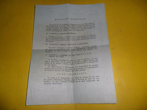 Antiguo Documento Banco Popular Argentino Caja Ahorro  1966 1