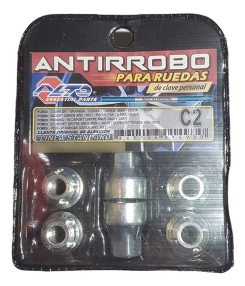 Juego De Tuercas  Antirrobo Ford Focus Llanta De Aleación 0