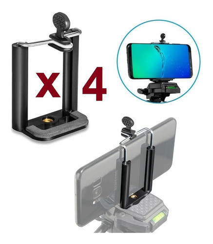 4 Adaptador Soporte Universal De Celulares P/ Trípodes 1