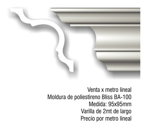 Moldura De Poliestileno Bliss Ba-100 1