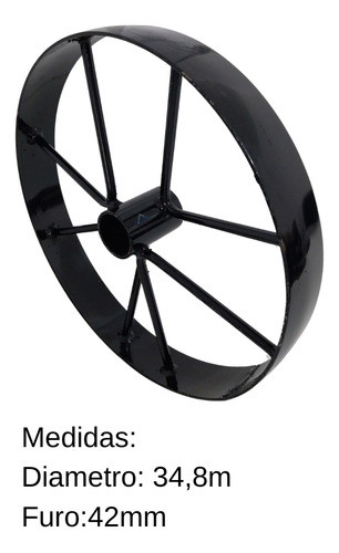 Kit 2 Rodas De Ferro Da Betoneira Linha Construtor Bm 400l 1