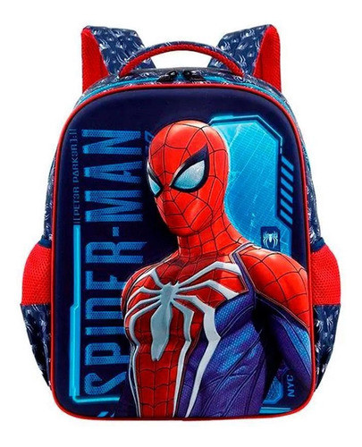 Mochila Escolar Infantil 3d Relevo Spider-man Marvel Xeryus 1