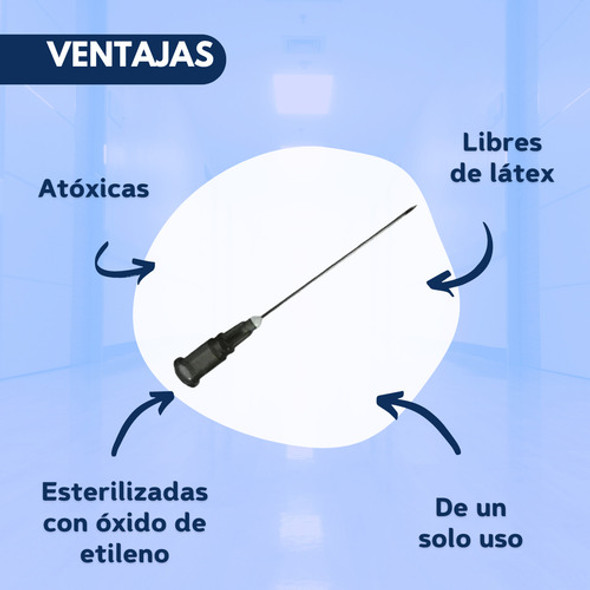 Agujas HiPodérmicas Esteriles 22g X 1 - 25 X 7mm X 100 U 1