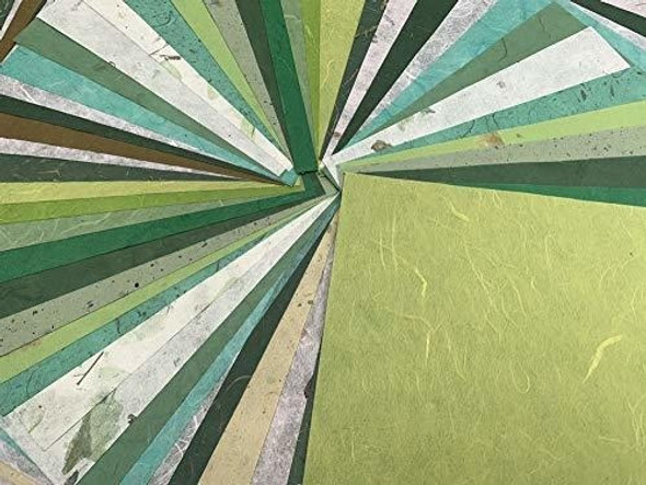 Papel Para Origami - 50 Unidades - Tonos Verdes 1