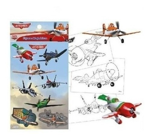 Figuras Magneticas + Laminas Para Colorear Aviones Disney 1