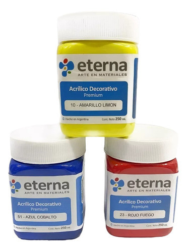 Acrilico Decorativo Eterna 250 Ml X 3 Un 0