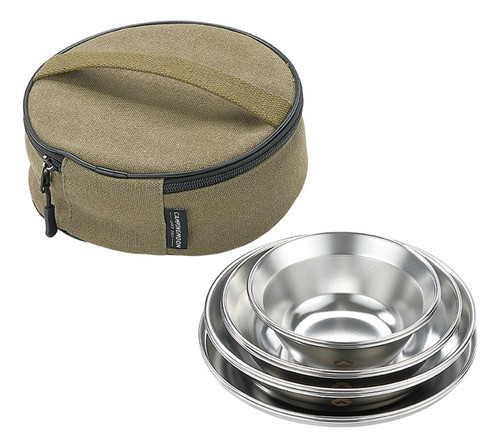 Conjunto De Pratos E Tigelas De Aço Inoxidável De 8 Peças Pa 0