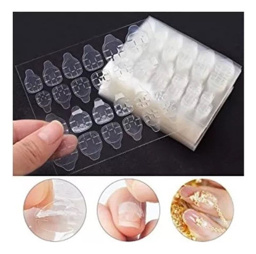 Sticker Adhesivo X6 Plancha Pegamento Para Tips Uñas Postiza 1