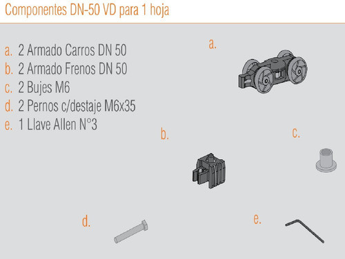 Set Carros Puertas Divis De Vidrio | Ducasse Dn-50 Vd 1