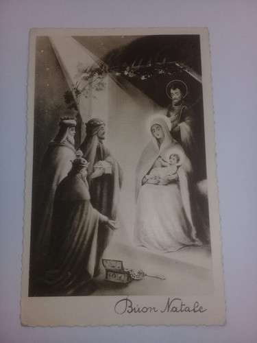 Tarjeta Postal Antigua Italia Firenze 1936- Navidad - V.f. 0