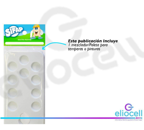 Mezclador Paleta Escolar 10 Cavidades  Pintura Acuarela Arte 1