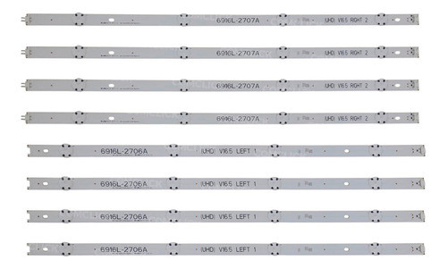 Kit Barra De Led (8 Barras) Tv LG 49uh6100 49uh6200 Original 1
