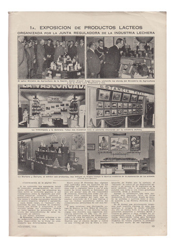 1936 Argentina 1a Exposicion De Productos Lacteos Imagenes 0