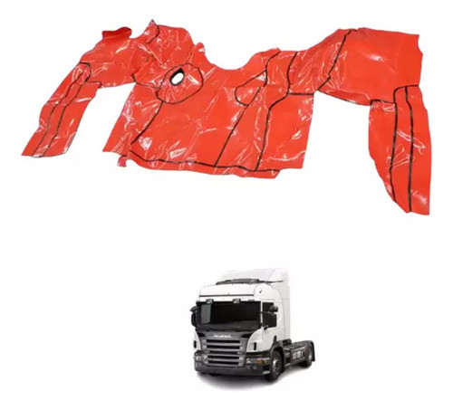 Tapete Vinil Vermelho Para Scania P310 114g Com Capo 0