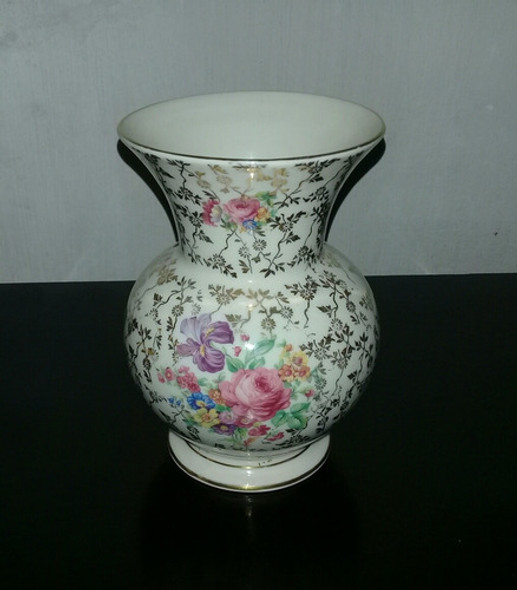 Antiguo Florero De Porcelana Alemana 0