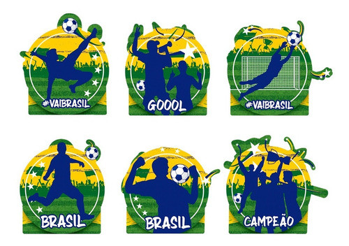 Decoração De Mesa Grande - Kit Enfeite - Torcida Vai Brasil! 0