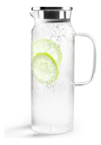 Jarra De Vidrio Con Filtro De Acero Inox. 1,3 L Limonada 0