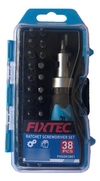Juego Set Destornillador Puntas Crique 38 Piezas Fixtec 0